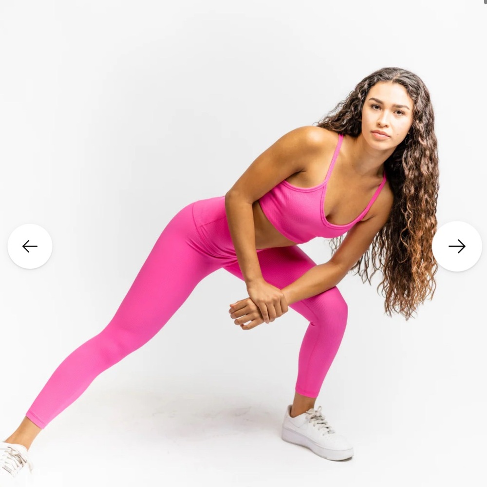 🧘🏻 J80 PUNK PINK RIBBED WORKOUT LEGGINGS!